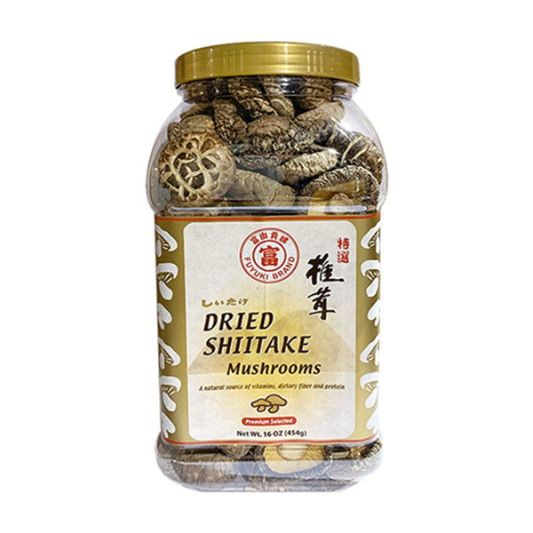 FUYUKI Dried Mushrooms Dried Shiitake Mushrooms Dehydrated Mushrooms 16 oz., 4-5cm Premium