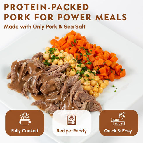 14.5 Oz 5-Year Pack 1 Werling & Sons Canned Pork Fully Cooked Heat & Eat Canned Meat | Premium Quality, Shelf-Stable |