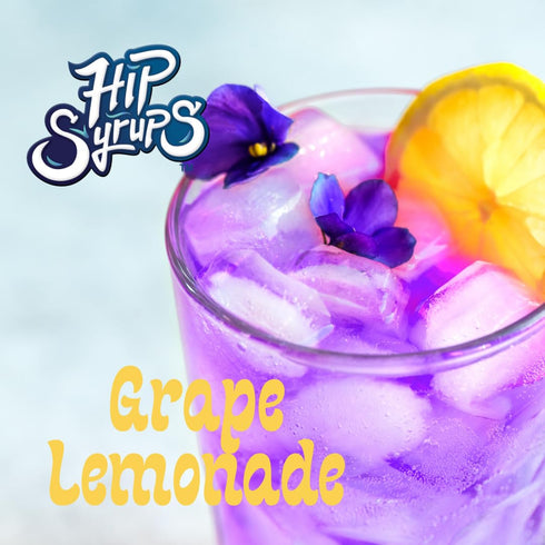 Hip Syrups - Grape Sugar Free Syrup Designed for Water Flavor, Bubble Tea, Boba Tea, Cocktails, Grape Flavoring, Water