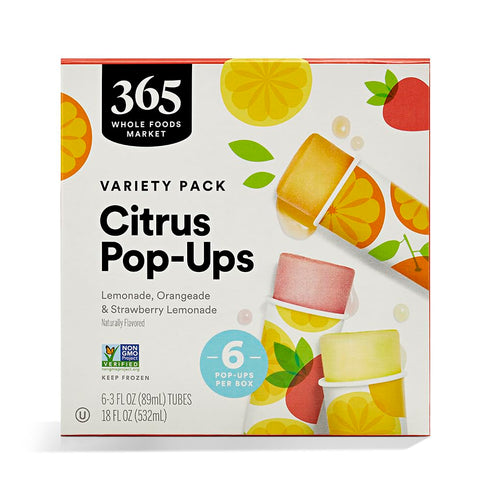 365 by Whole Foods Market , Citrus Pop-Ups, 3 fl oz, 6 ct, (Frozen)