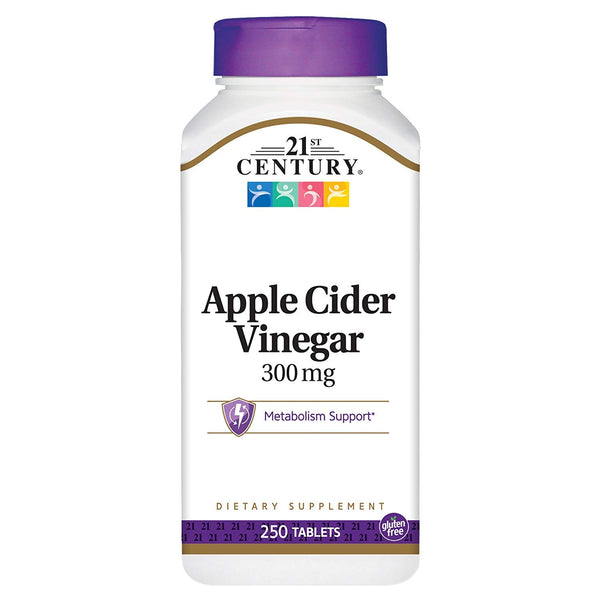 21st Century Apple Cider Vinegar 300 mg - 250 Tablets, Pack of