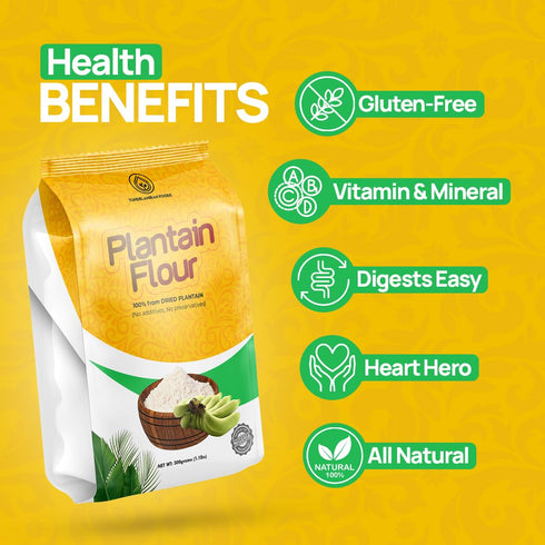 TundeLaniran Foods (2LBS) Plantain Flour | GREEN PLANTAIN FLOUR | Gluten Free and Allergy Free | Healthy Alternative