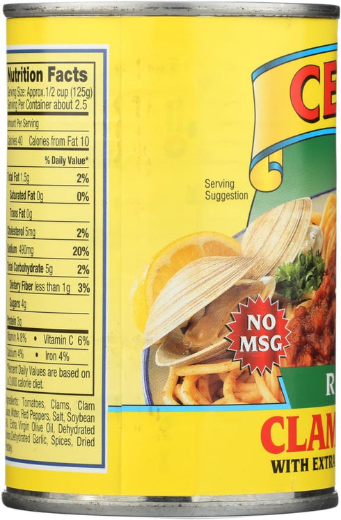 Cento 10.5 (Pack 6) Red Clam Sauce with Extra Virgin Olive Oil Ounce