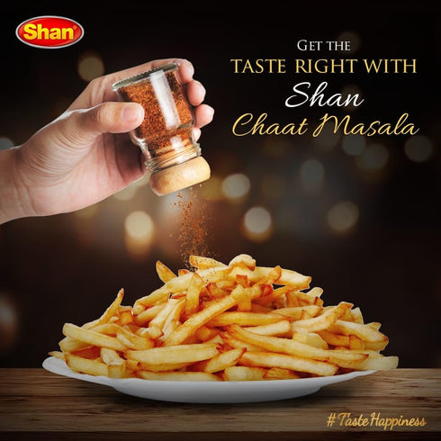 Shan Chaat Masala Seasoning Mix (100g) - Spice Packets for Tangy and Spicy Garnish