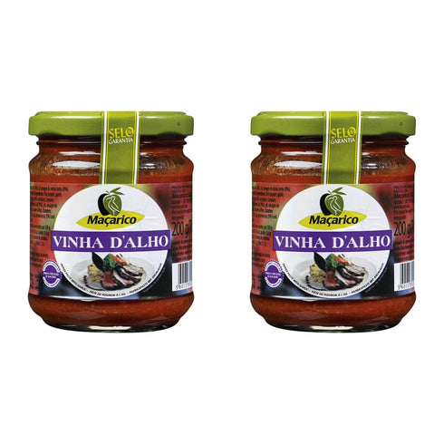 Macarico Pack 2 Portuguese Vinha dAlho Marinade Garlic Seasoning Sauce for Pork & Meat, Traditional Portuguese Recipe