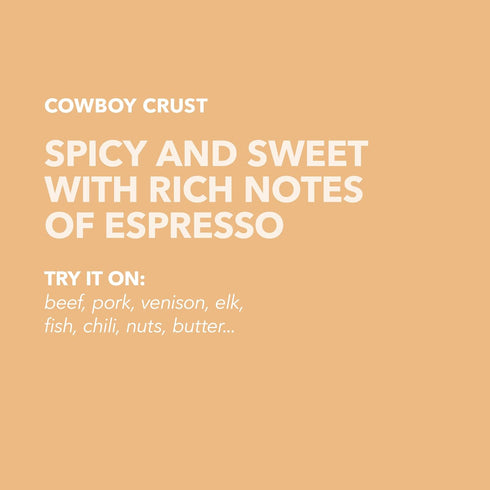 16 oz Spiceology Cowboy Crust Espresso Chile Seasoning Bold Coffee Spice Blend & Dry Rub for Beef Brisket, Pork Chops