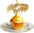 JeVenis 30 Pcs Gold Glitter Jungle Safari Animal Cupcake Toppers for Birthday Party Decorations