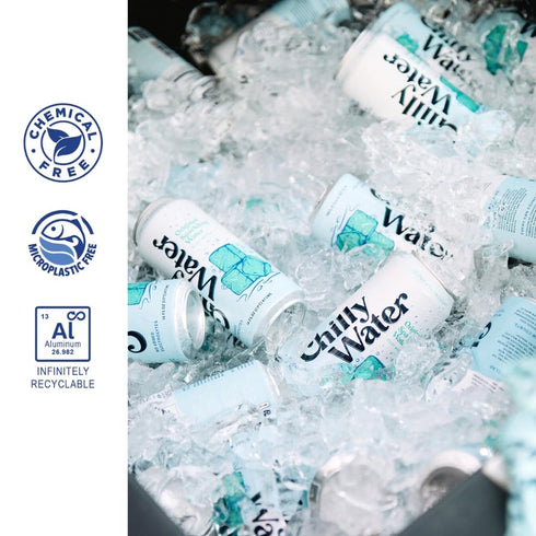 Chilly Water 16oz (6 Pack 16oz Purified - Cans - Sparkling - Cans, Sparkling Water)