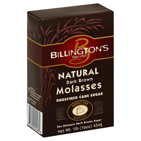 Billington's Natural Dark Brown Molasses Sugar, 1 LB 1 Pound (Pack of