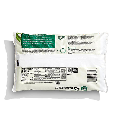 365 16 oz by Whole Foods Market, Organic Cut Green Beans