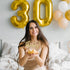 Merry Expressions Happy 30th Birthday Cake Topper, Gold Thirty Design