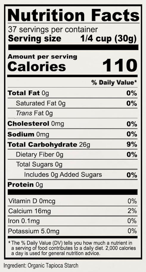 2.5 lb, (Pack 2) Anthony's Organic Tapioca Flour Starch, Gluten Free, Non GMO