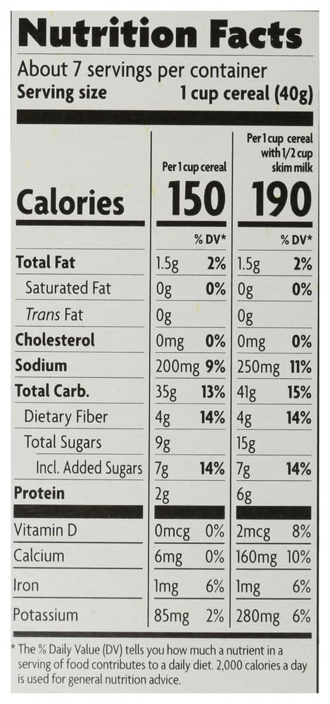 10.6 oz(Pack 2) Nature's Path, Organic Sunrise Crunchy Honey Cereal