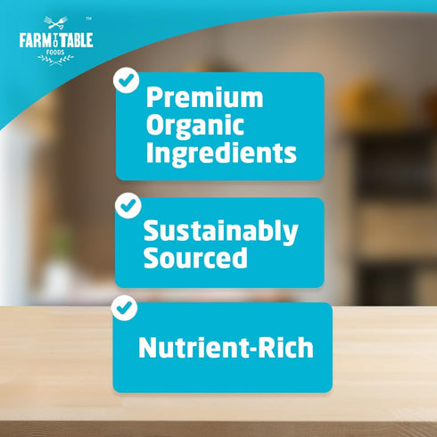 Pack 3-Pack Farm to Table Foods Organic Oatmeal Variety High-Protein, Plant-Based, Unsweetened, Non-GMO (Apple Raisin