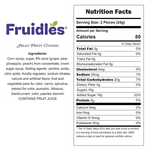 Gummy Gummies (4.4 Fruidles Multicolor Jelly Fruit (No Artificial Flavor) Candy, Delicious Fruit Shaped & Flavored