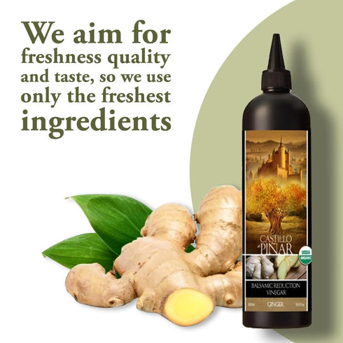 500ml Castillo de Piar Ginger Balsamic Reduced Vinegar Certified USDA Organic Non GMO