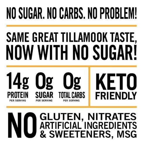 Tillamook Country Smoker Zero Sugar Keto Friendly Beef Jerky, Original, 2.2 Ounce