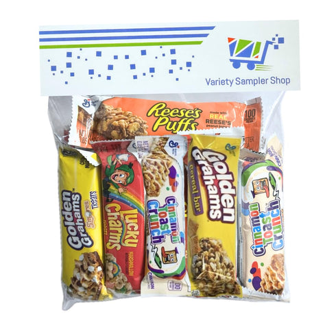 Variety Sampler Shop Pack (12) Breakfast Cereal Bars Variety - Cereal Treat Bars - Individually Wrapped Granola Bars
