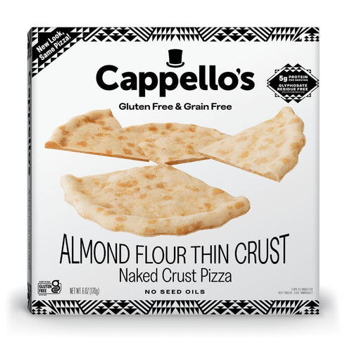 Cappello's Gluten Free Frozen Almond Flour Thin Crust Naked Pizza, 6oz