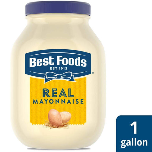 Best Foods 100% 1 128 oz, Pack 1 Real Mayonnaise Jar, Condiment for Sandwiches, Salads, Mayo Made with Cage Free Eggs