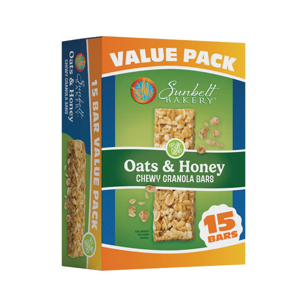 Sunbelt Bakery Oats & Honey Chewy Granola Bars, 14.26 Oz. 15 Count