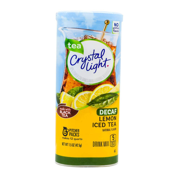 Crystal Light Sugar-Free Decaffeinated Lemon Iced Tea Naturally Flavored Powdered Drink Mix