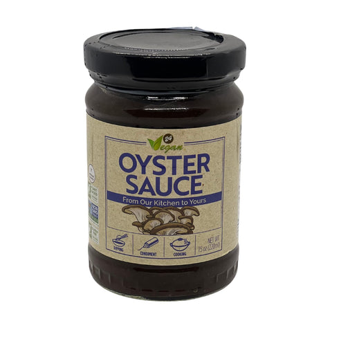 24Vegan All Natural Non-GMO Vegan Oyster Sauce, 7.5 oz - Certified, NO MSG ADDED