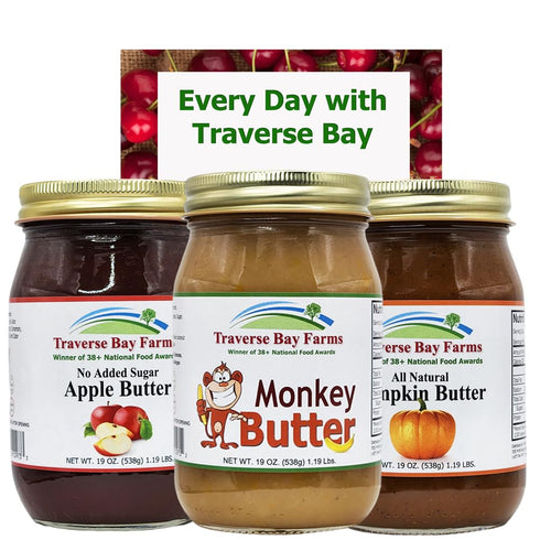 Traverse Bay Farms Fruit Jams and Butters (Combo Kit, 3 Jars of