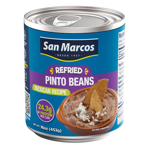 San Marcos Refried Pinto Beans, 16 Ounce