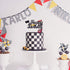 Marwey Race Car Birthday Cake Topper, Happy Birthday Cake Decor, Chequered Flag Themed Party Supplies