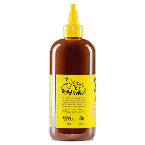 Yellowbird Organic Ghost Pepper Hot Sauce, 19.6 oz Tabletop Size (Real Hot | 1 Bottle | Made in Texas)