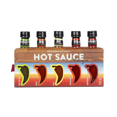 Thoughtfully Gifts, Hot Sauces To Go, Home Edition, Set of 5 Unique