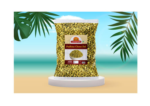 GHOTARAM Snack-350g*1Pack Roasted Namkeen Podhina Dhaniya Nimbu Chickpeas Split, Chatpata Roasted Bengal split gram