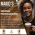 50ct Maud's Chocolate Mocha Cappuccino Coffee Pods, - Mochaccino Mocha Flavor - Made with Gourmet Arabica Coffee, Pods