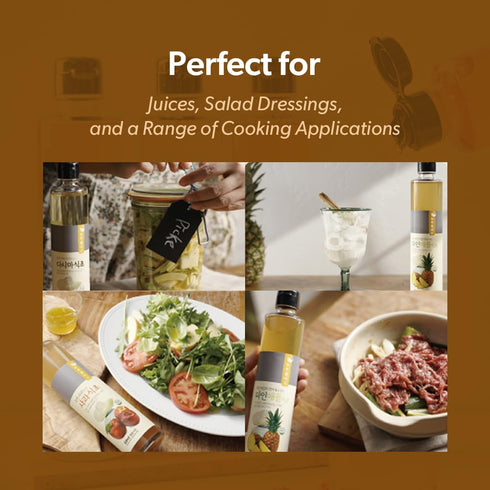300ml (10 oz) NONGBU PLUS Korean Fermented Pineapple Vinegar Juice, Salad Dressing, and Cooking Vinegar