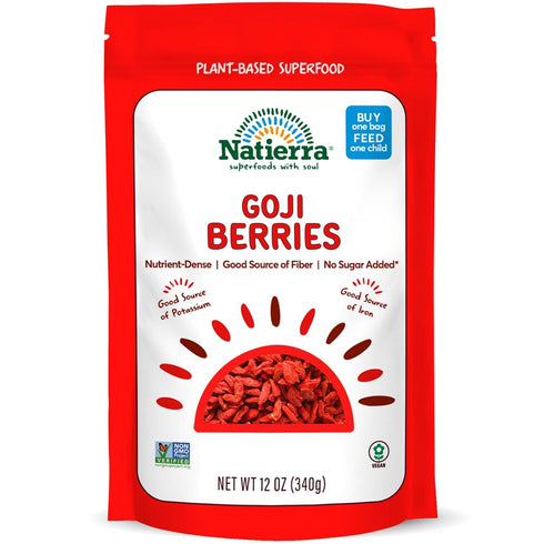 NATIERRA Goji Berries, Non-GMO & Vegan, Gluten-Free, No Sugar Added, 12 Ounce