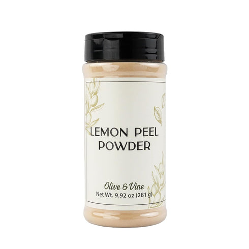 Olive & Vine Lemon Peel Powder, Zesty Citrus, For Baking & Cooking,