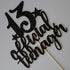 Teens Happy 13th Birthday Cake Topper, Boys Girls Teenager 13th Birthday Party Decorations, Black Glitter Decor