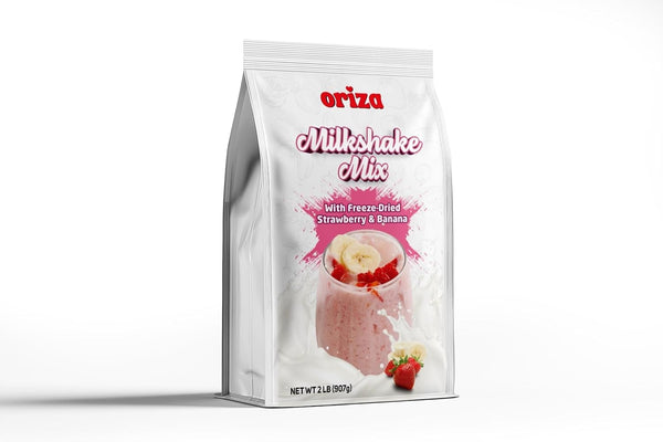 Oriza Milkshake Mix Strawberry & Banana Made with Real Freeze-Dried Fruit & Dairy