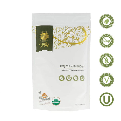 Druids Grove Soy Milk Powder, Vegan Non-GMO Gluten-Free OU Kosher Certified - 8 oz.