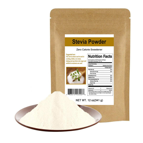 CCnature Stevia Powder Extract Natural Sweetener Zero Calorie Sugar Substitute 12 oz