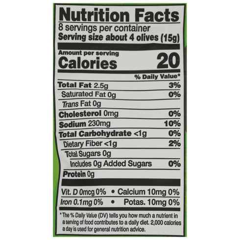 4 Freestyle Snacks Original Green Olives, Ounce