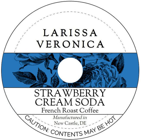 Larissa Veronica Strawberry Cream Soda French Roast Coffee (Single Serve K-Cup Pods) (Gourmet, Naturally