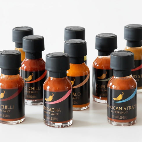 TILZ COLLECTION Sets 12 Hot Sauce Gift - Hot Sauce Bottles, Food Gifts For Men |Cooking, Birthday Gifts For Men, Women