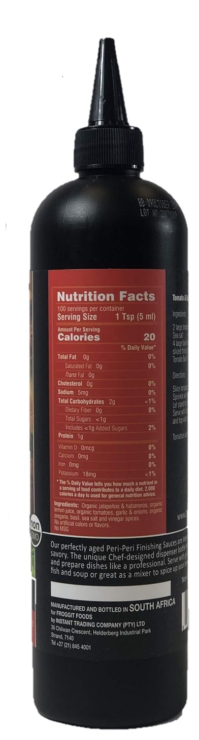 500ml Castillo de Pinar Tomato & Basil Spicy Peri-Peri, USDA Certified Organic, Non GMO