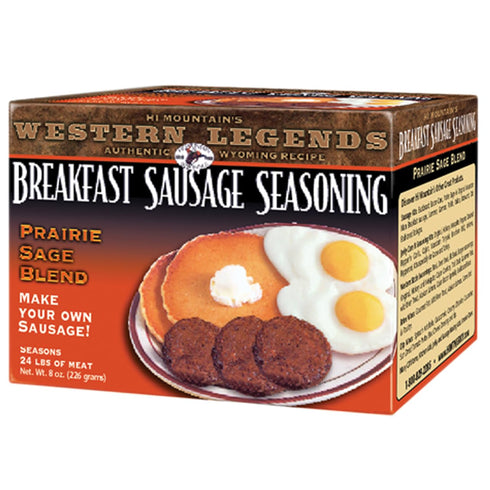 Hi Mountain Breakfast Sausage Seasoning Mix, PRAIRE SAGE, Makes up to 24 lbs Homemade Sausage