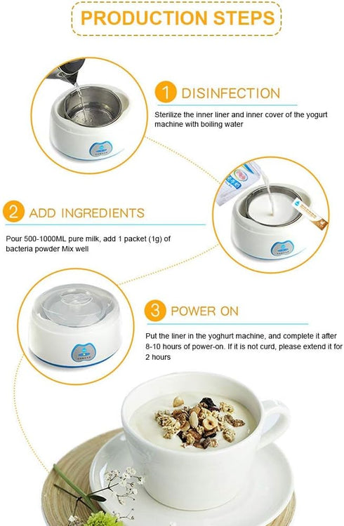 Homemade Yogurt Starter Culture Powder for Creamy Yogurt | Lactobacillus Strains