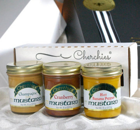 Cherchies Set Gourmet Mustard Collection Gift