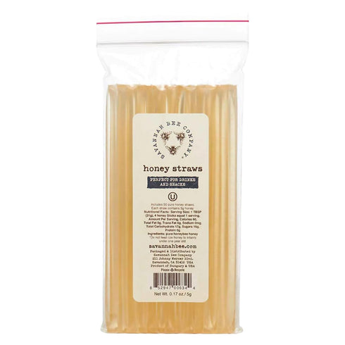 Pack 50 Savannah Bee Company Honey Straws - of - Pure and All Natural Honey Sticks Made in the USA