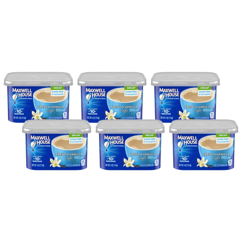 Maxwell House International Coffee Decaf Sugar Free French Vanilla Caf?, 4-Ounce Cans